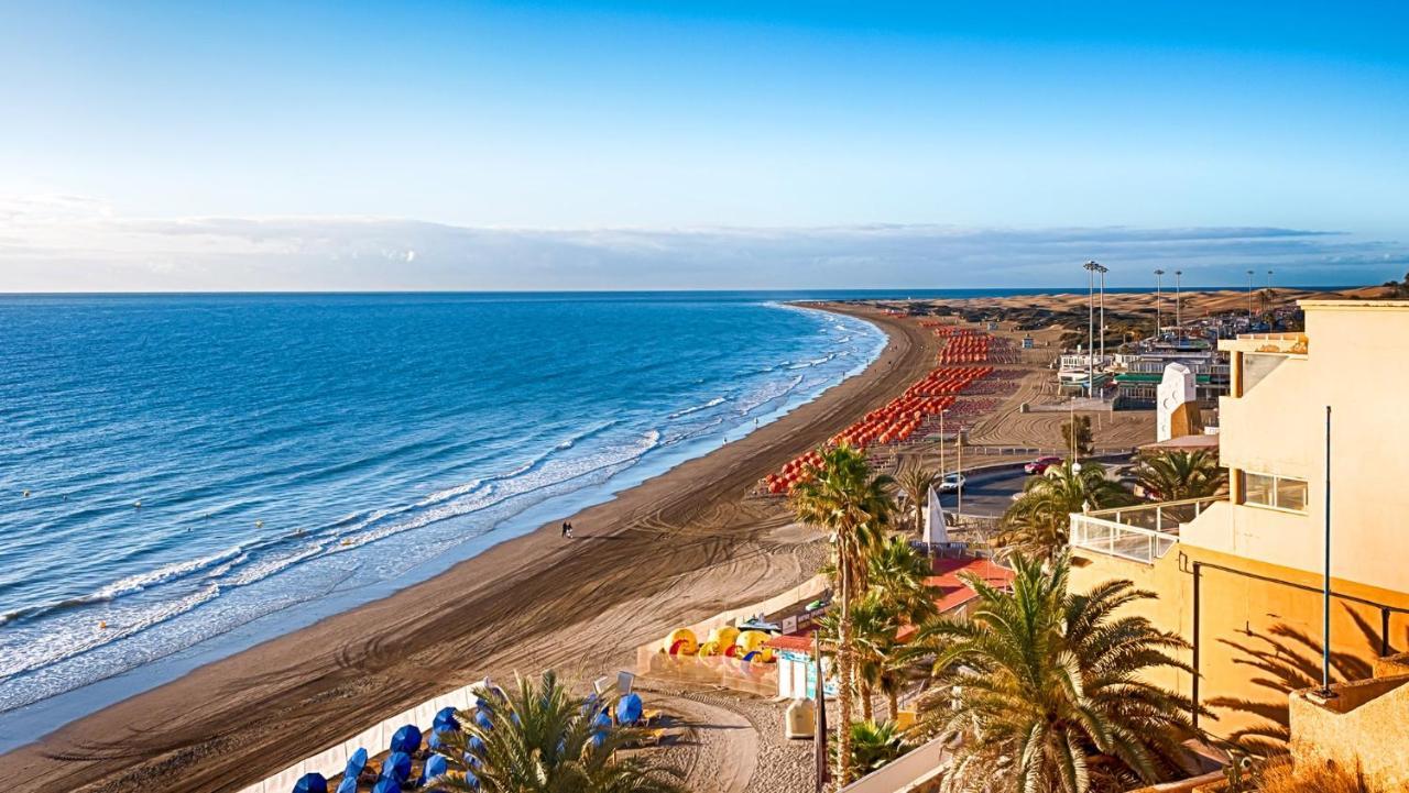 Penthouse In Playa Del Ingles With Lovely View Apartment Bagian luar foto